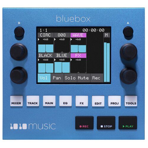 1010music Bluebox - портативный цифровой аудиомикшер и записывающее устройство
