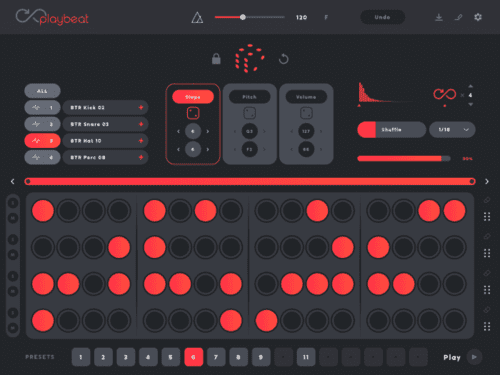 Audiomodern выпустил Playbeat, новый плагин для рандомизатора Creative Groove и приложение для iOS