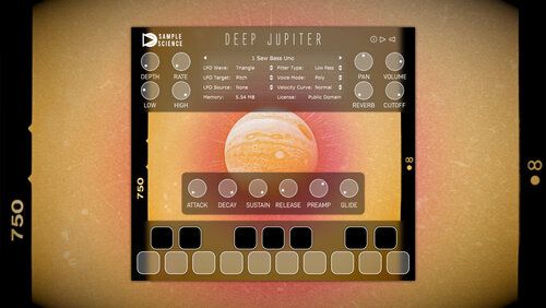 Sample Science Deep Jupiter - новый бесплатный плагин VST/AU для виртуального басового инструмента