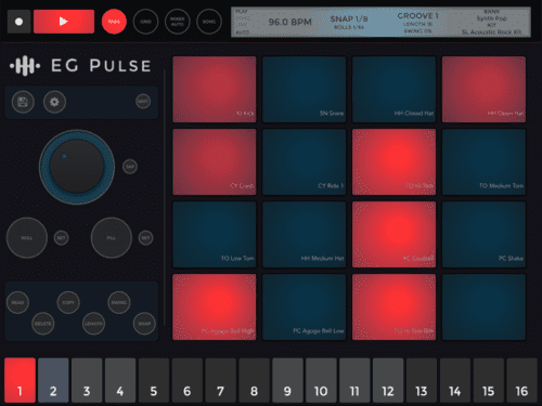 EG Pulse - новая драм-машина AUv3 для iOS, разработанная для мобильных производителей битов