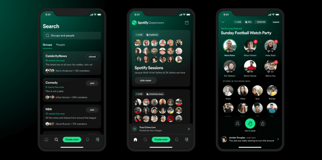 Spotify Greenroom теперь называется Spotify Live, а функции живого звука будут добавлены в основное приложение