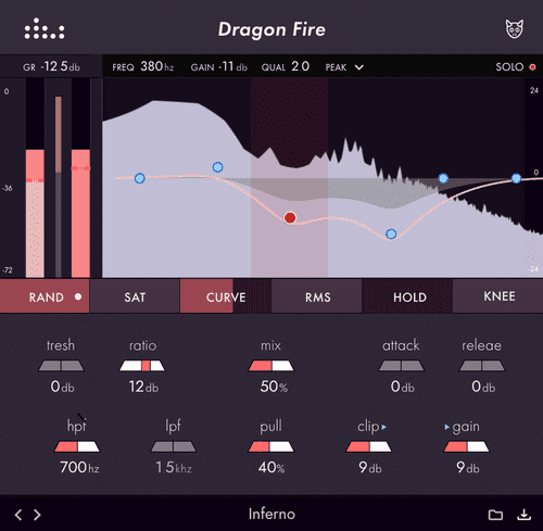 Dragon Fire позволяет создавать собственный звук с несколькими компрессорами