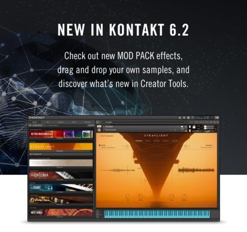 Native Instruments Kontakt 6.2: поддержка перетаскивание сэмплов, новые эффекты и многое другое