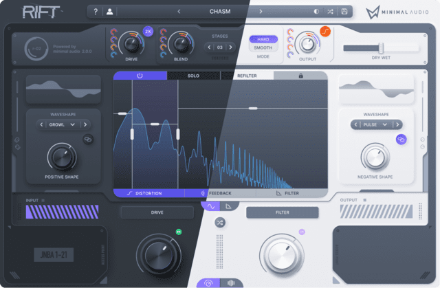 Rift 2.0 - Minimal Audio добавляет многополосную обработку к своему безумному плагину искажения