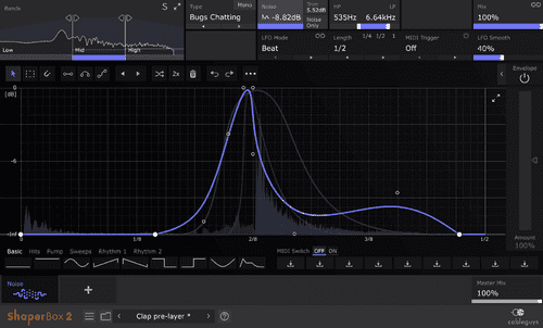 Cableguys NoiseShaper - плагин сочетающий источники шума с ритмичными модуляциями