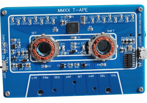 MMXX T-APE - это байтовый синтезатор и секвенсор в кассетном форм-факторе