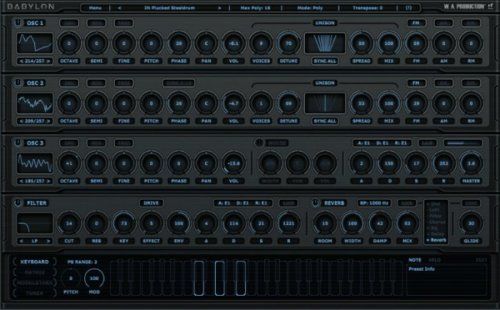 W.A Production представила плагин синтезатора Babylon с с единой интерфейсной страницей и 80% скидкой