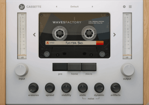 Wavesfactory Cassette плагин с эффектом модуляции кассеты добавляющий характер и тепло к вашим трекам
