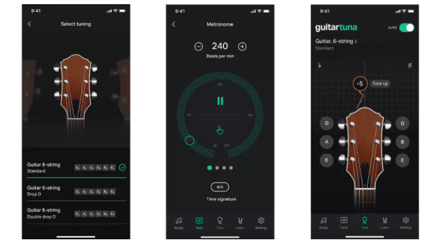 Yousician GuitarTuna Play - приложение на базе искусственного интеллекта поможет подобрать аккорды